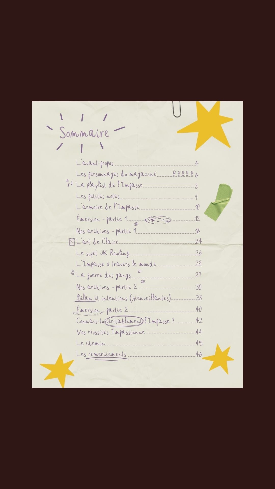 Between the Impasse’s Pages